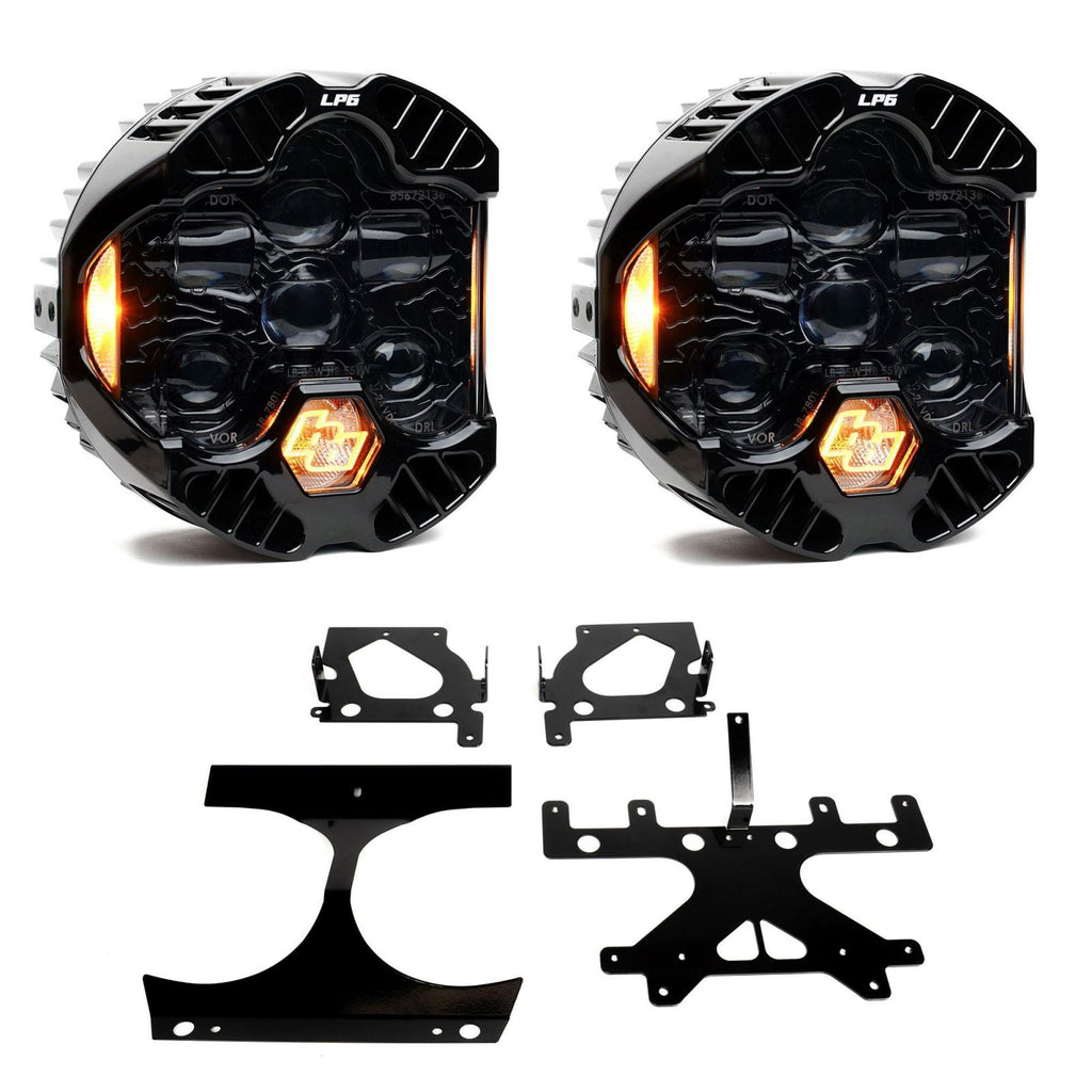 DOT LP6 LED Headlight Kit 2015-2024 Harley Davidson Road Glide (Amber) Baja Designs