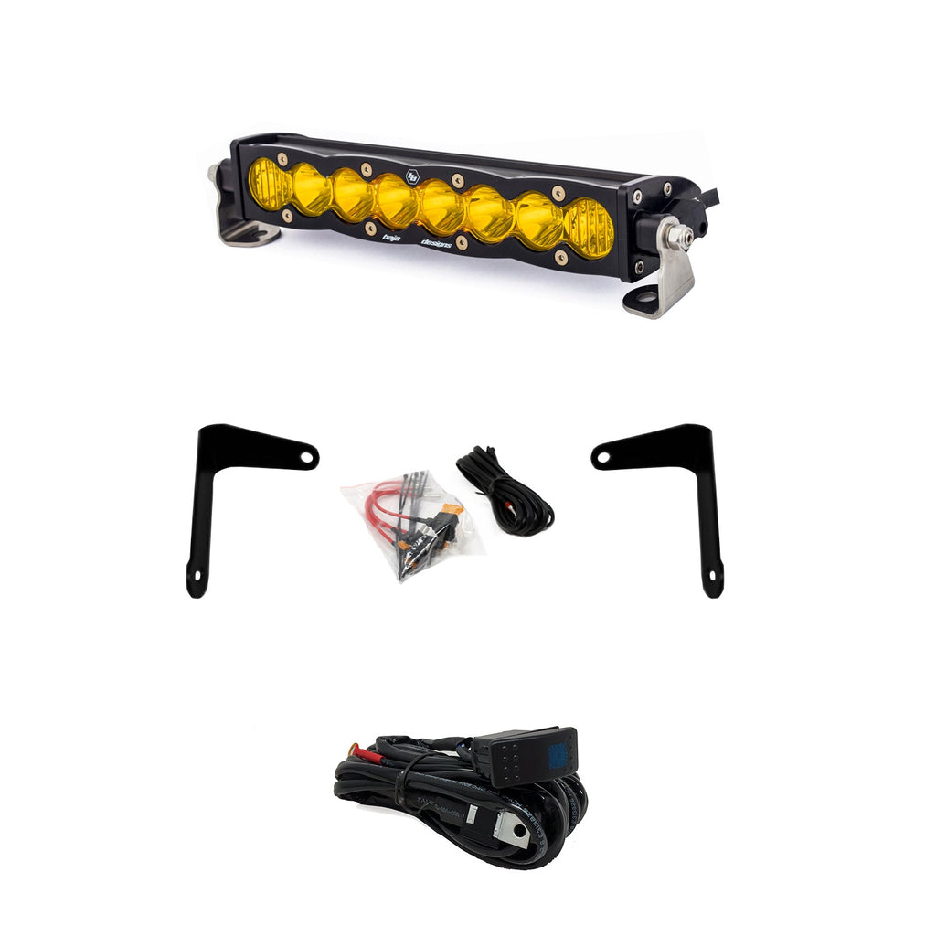Baja Designs LED Light Kit Can-Am X3 Shock Mount Kit w/10in S8 Light Bar Amber Baja Designs - 447038