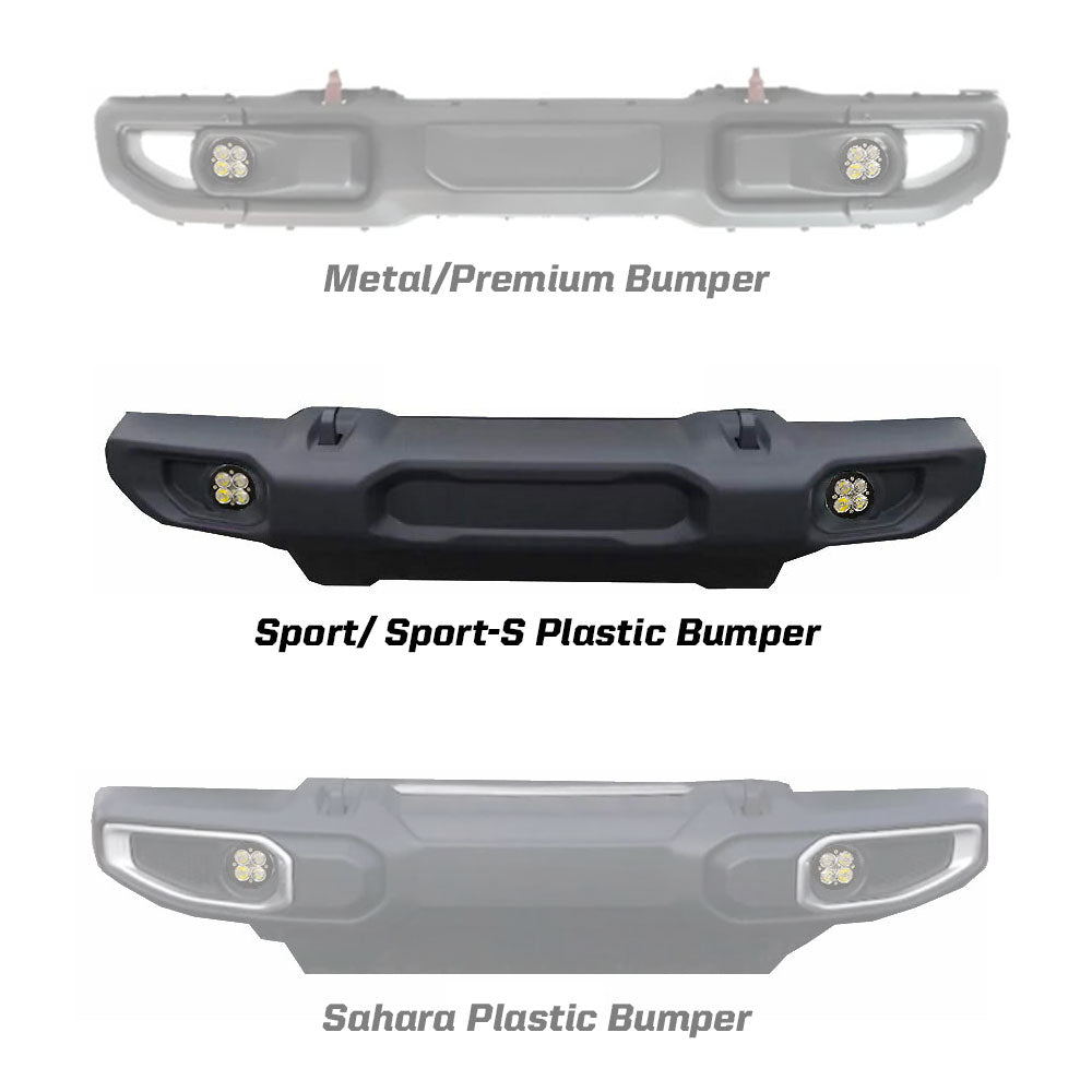 Baja Designs LED Light Kit Jeep JL Fog Pocket Kit 2018 Wrangler JL Squadron Sport Series Baja Designs - 447066