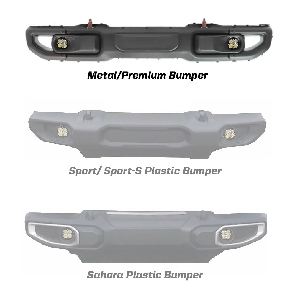 Baja Designs LED Light Kit Jeep JL Fog Pocket Kit 2018 Wrangler JL Rubicon Squadron R Sport Baja Designs - 447068