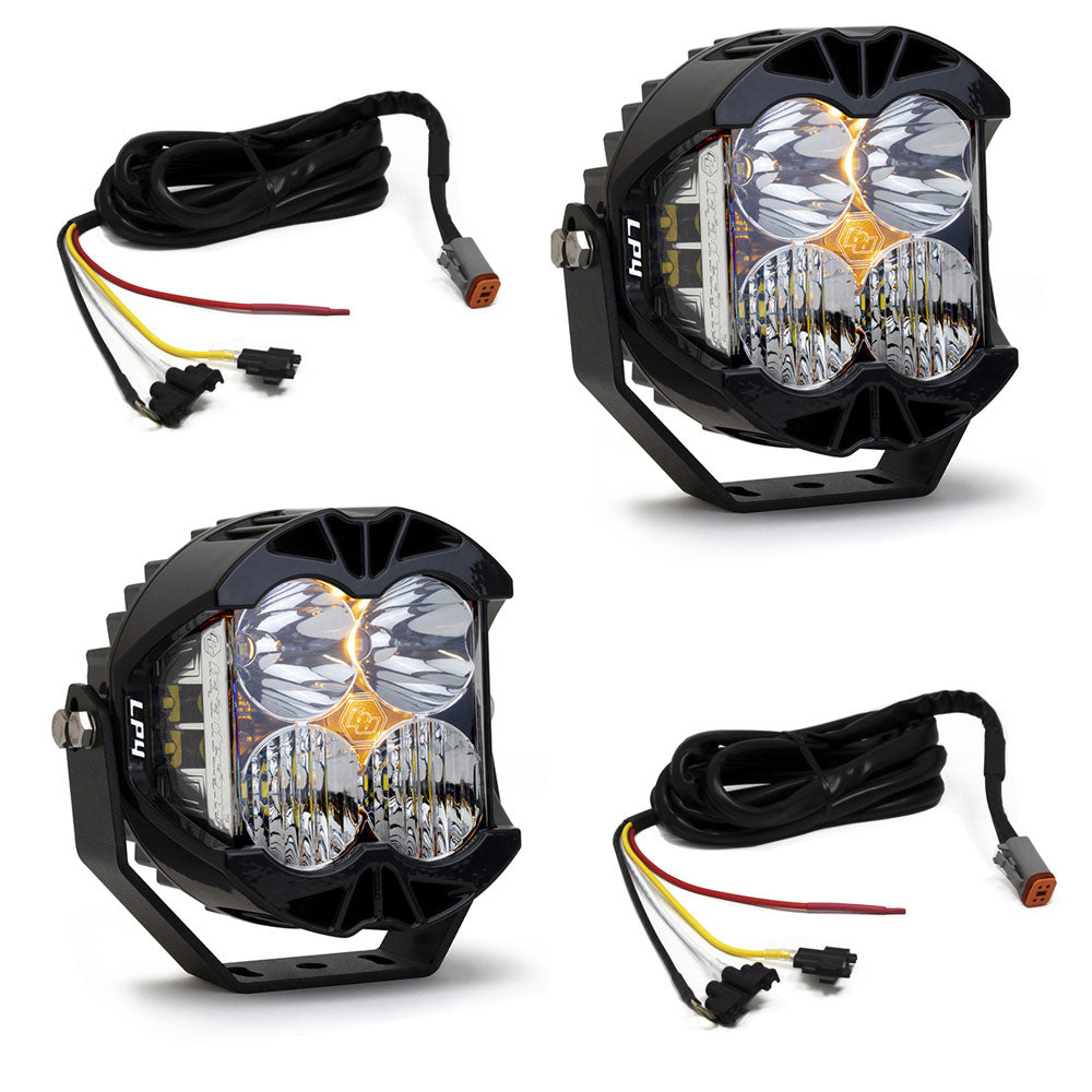 Baja Designs LED Light Kit Jeep JL/JT Rubicon Steel Bumper LED Light Kit LP4 w/Upfitter Baja Designs - 447672UP