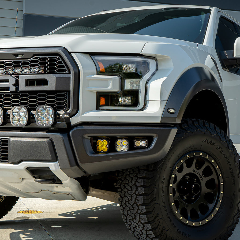 Baja Designs Fog Lights Raptor Fog Light Kit 17-18 F-150 Raptor Fog Pocket Kit Amber SAE Sportsmen Baja Designs - 447717