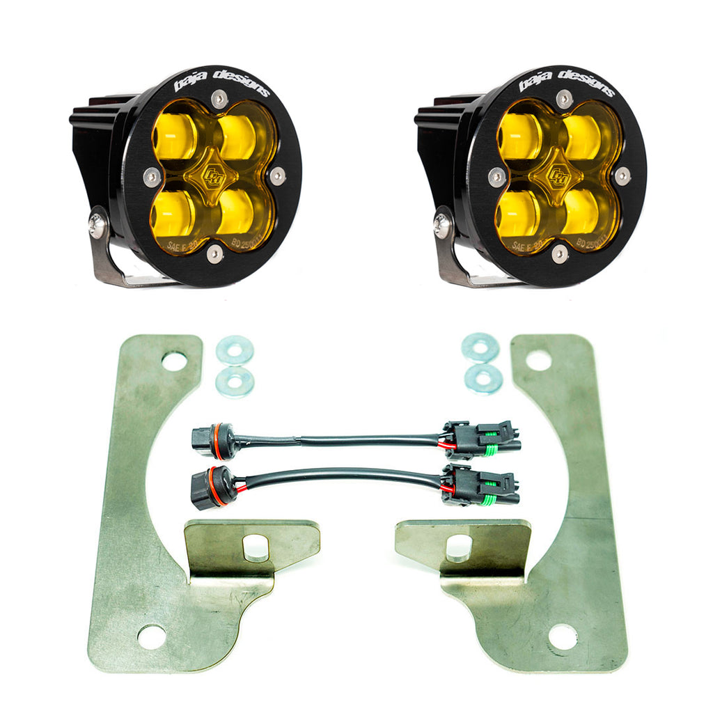 Baja Designs Fog Lights Jeep JL Fog Light Squadron-R 18-Pres Wrangler JL Rubicon Fog Pocket Kit Amber Baja Designs Baja Designs - 447723