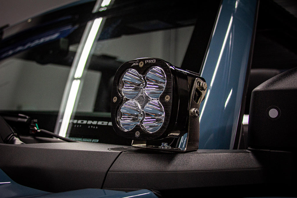Baja Designs A Pillar Light Mount Bronco A Piller Light Kit 21-Up Ford Bronco XL Sport Spot w/Upfitter Baja Designs - 447753UP