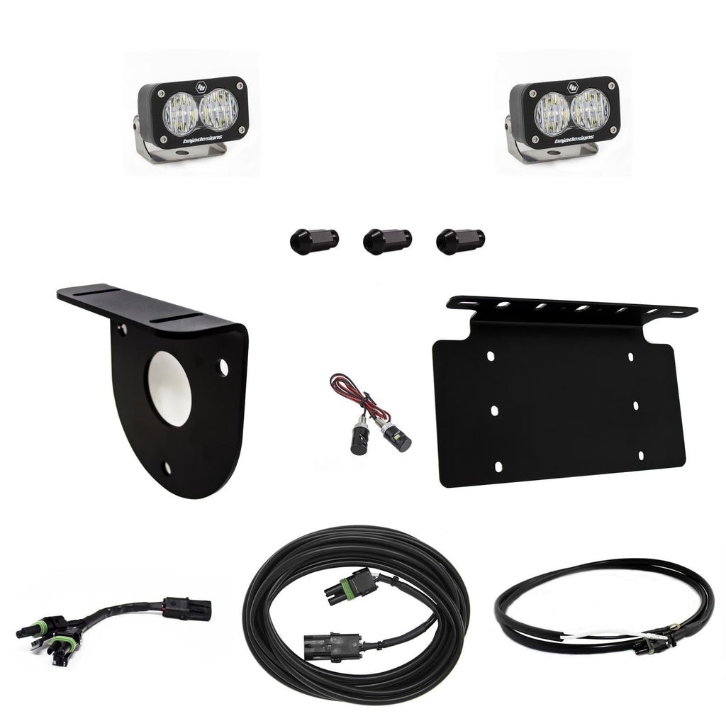 Baja Designs License Plate Bronco Dual S2 Sport W/C Reverse Kit w/Lic Plate w/Upfitter 21-Up Ford Bronco Baja Designs - 447764UP