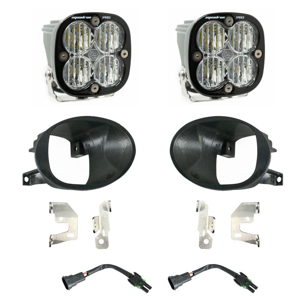 Baja Designs Fog Lights Squadron Pro Fog Pocket Kit 19-24 Sprinter 1500/2500/3500 (Wide Cornering; Clear) - 447864