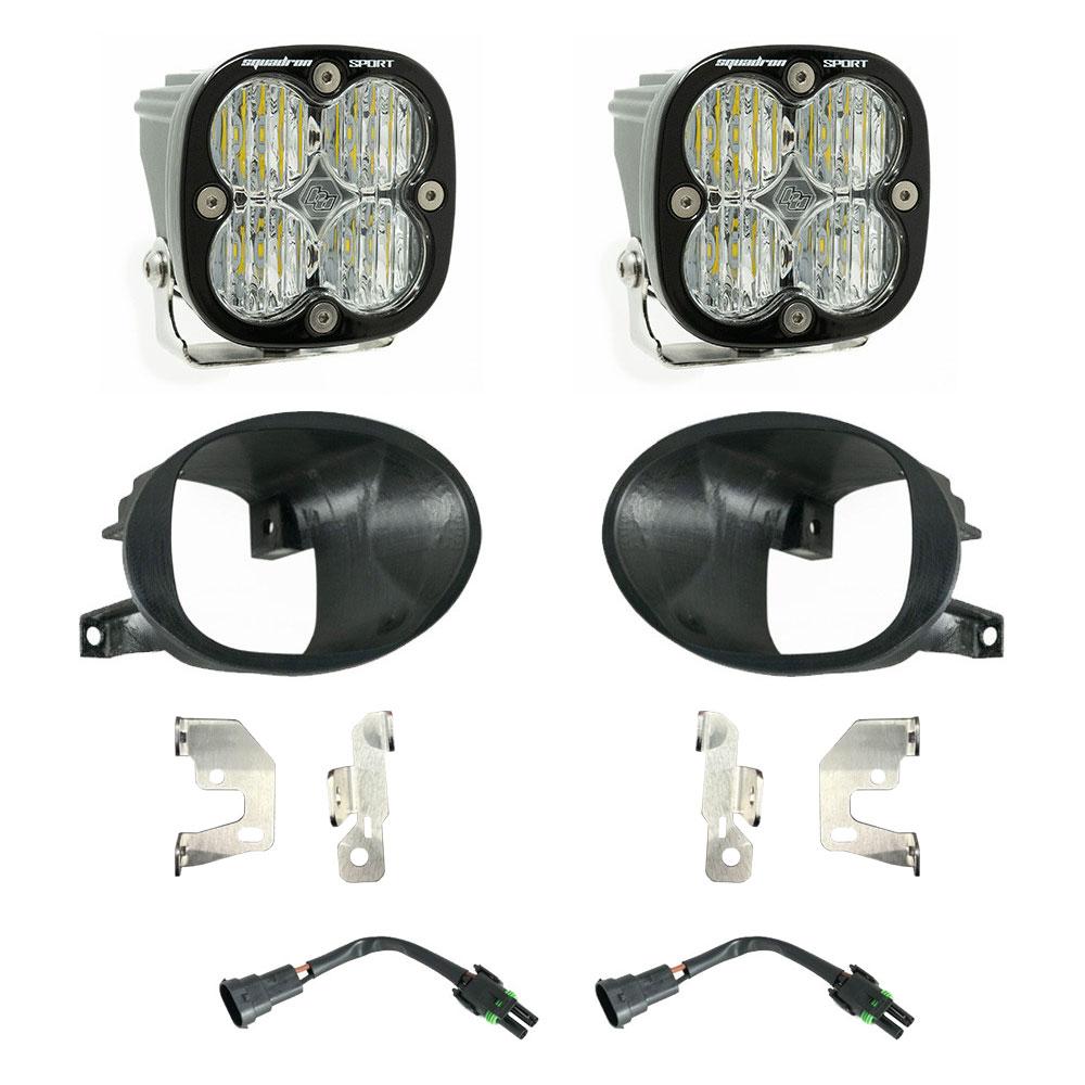 Baja Designs Fog Lights Squadron Sport Fog Pocket Kit 19-24 Sprinter 1500/2500/3500 (Wide Cornering; Clear) - 447865