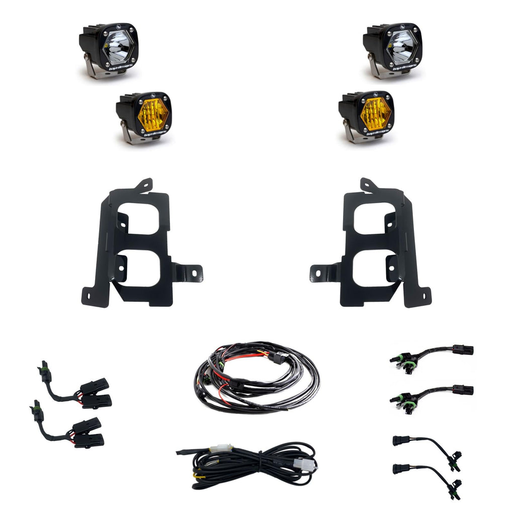 Baja Designs Fog Lights GMC 1500 (19-On) Clear Spot/Amber W/C FPK Baja Designs - 448084