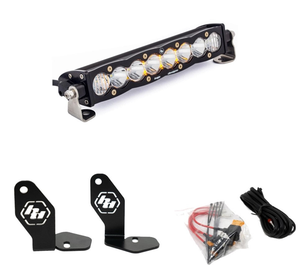 Baja Designs LED Light Kit Polaris Pro-R S8 10 Inch Hood Mount Kit Clear Baja Designs - 448101