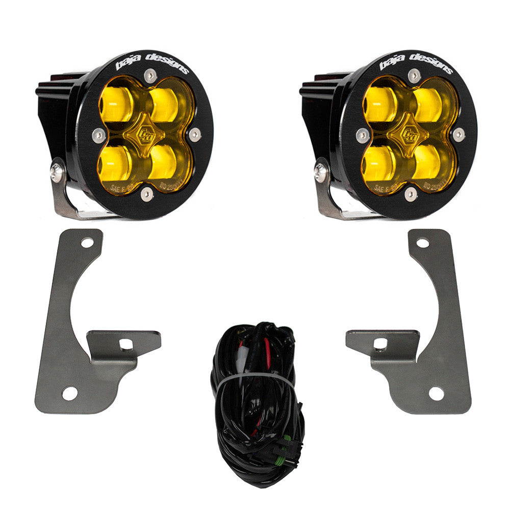 Baja Designs Fog Lights Jeep JK Squadron-R SAE Fog Pocket Light Kit Premium Bumper (Amber)-Jeep 2007-09 Wrangler JK Baja Designs - 448145