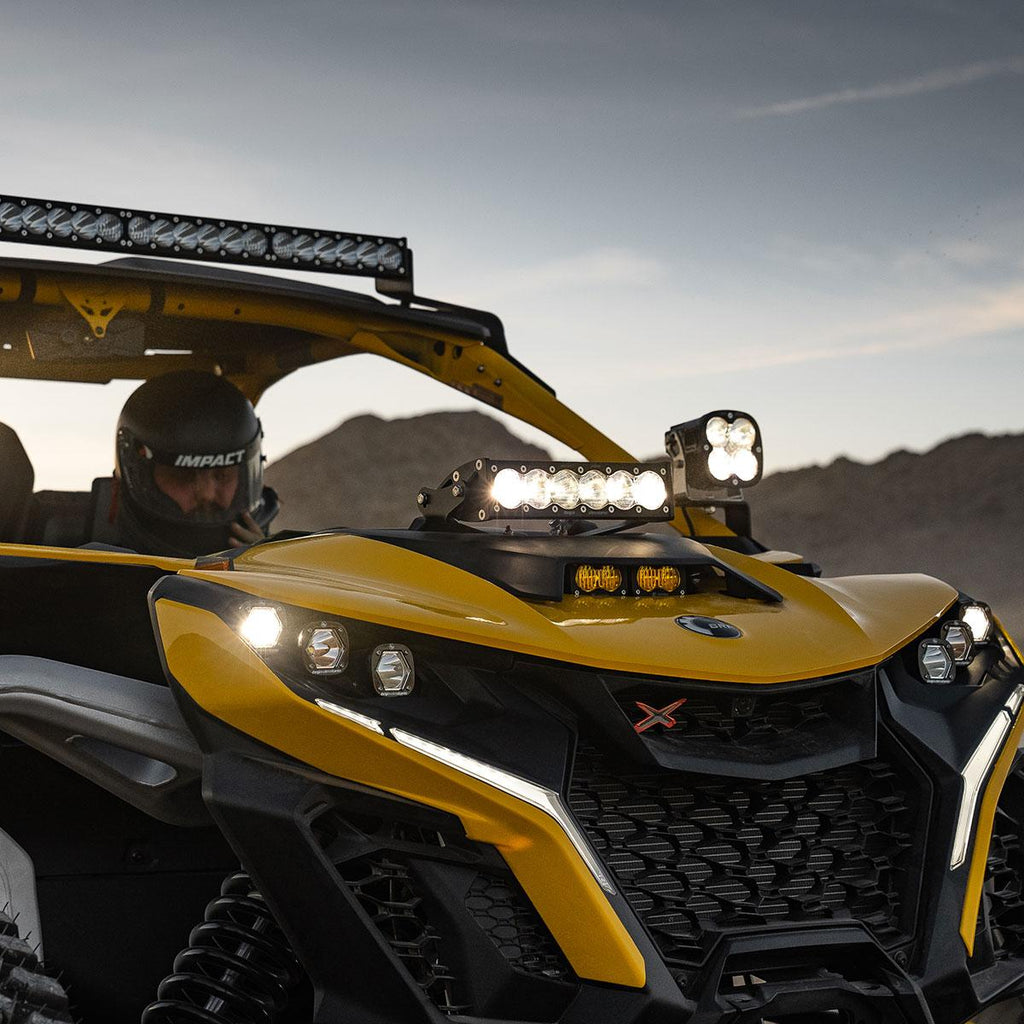 Baja Designs LED Light Kit Can-Am, Maverick R, Clear 10 Inch OnX6+ Shock Tower Kit Baja Designs - 448192