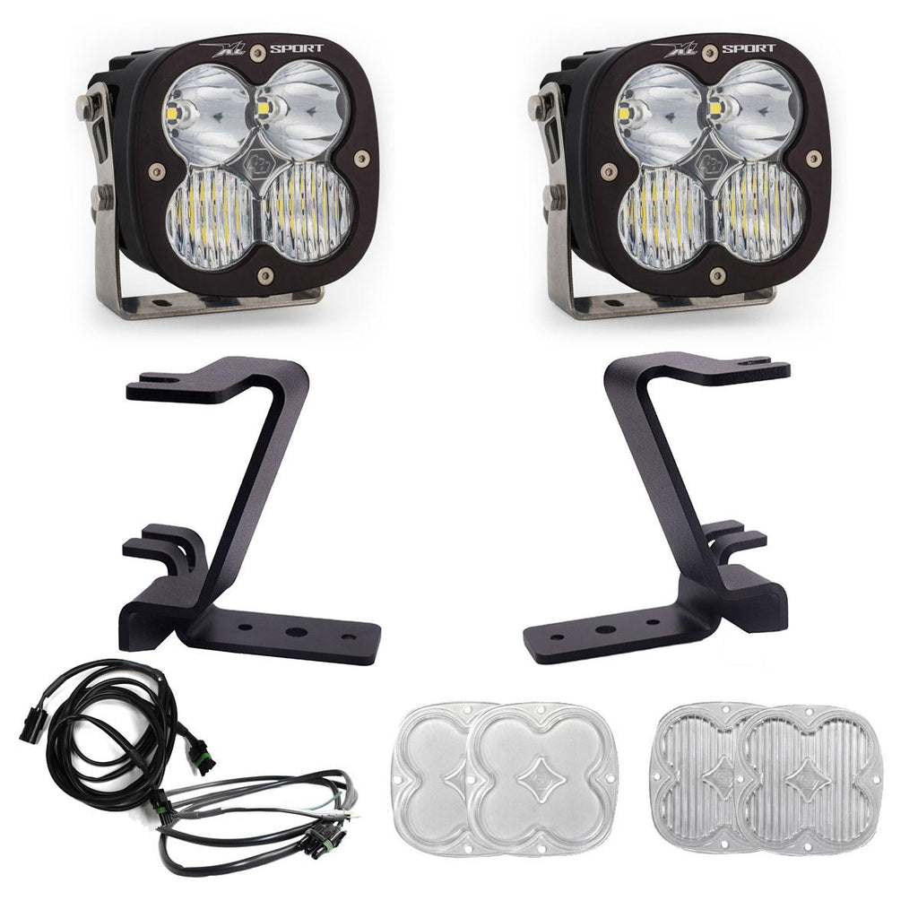 Baja Designs LED Light Kit XL Sport A-Pillar Kit 2023-On Ford F-250/350 Super Duty Driving/Combo Clear Upfitter Wiring - 448210UP
