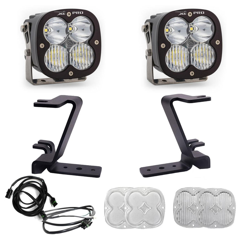 Baja Designs LED Light Kit XL Pro A-Pillar Kit 2023-On Ford F-250/350 Super Duty Driving/Combo Clear Upfitter Wiring - 448211UP