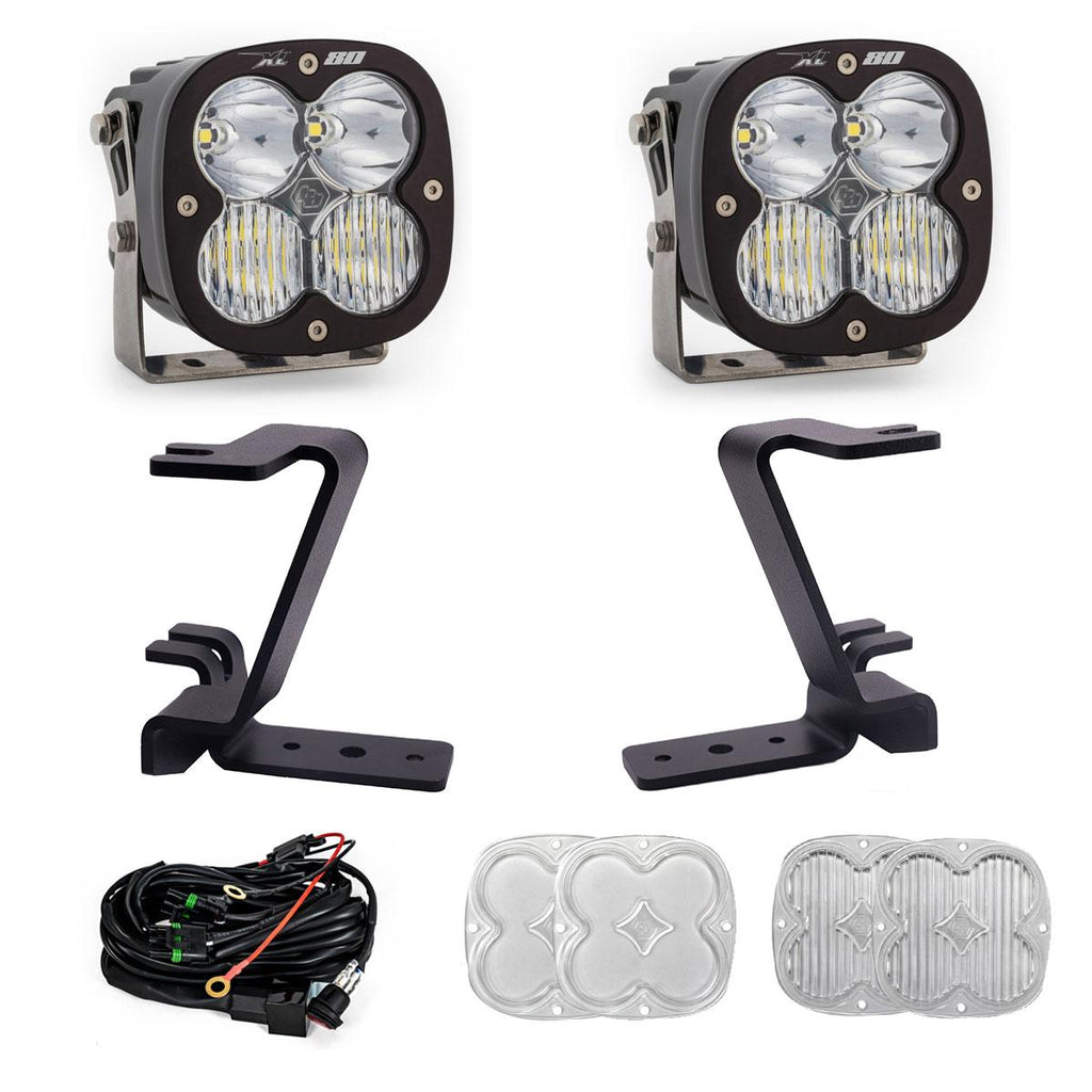 Baja Designs LED Light Kit XL80 A-Pillar Kit 2023-On Ford F-250/350 Super Duty Driving/Combo Clear Toggle Wiring - 448212