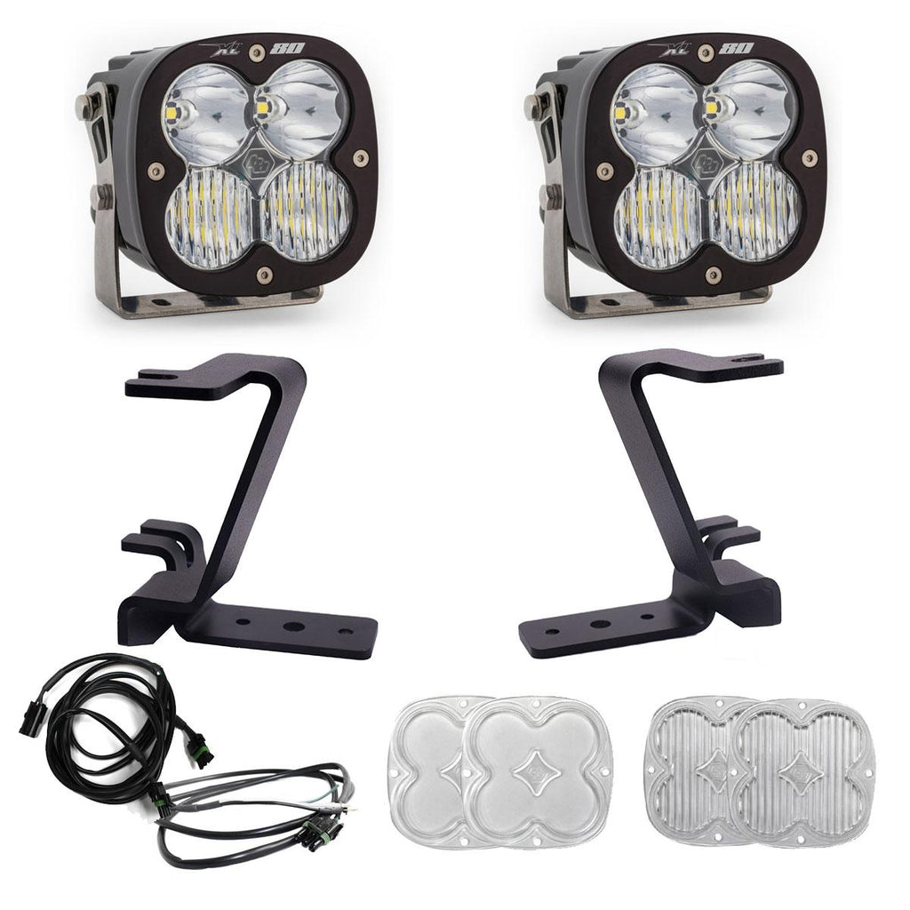 Baja Designs LED Light Kit XL80 A-Pillar Kit 23-On Ford F-250/350 Super Duty Driving/Combo Clear Upfitter Wiring - 448212UP