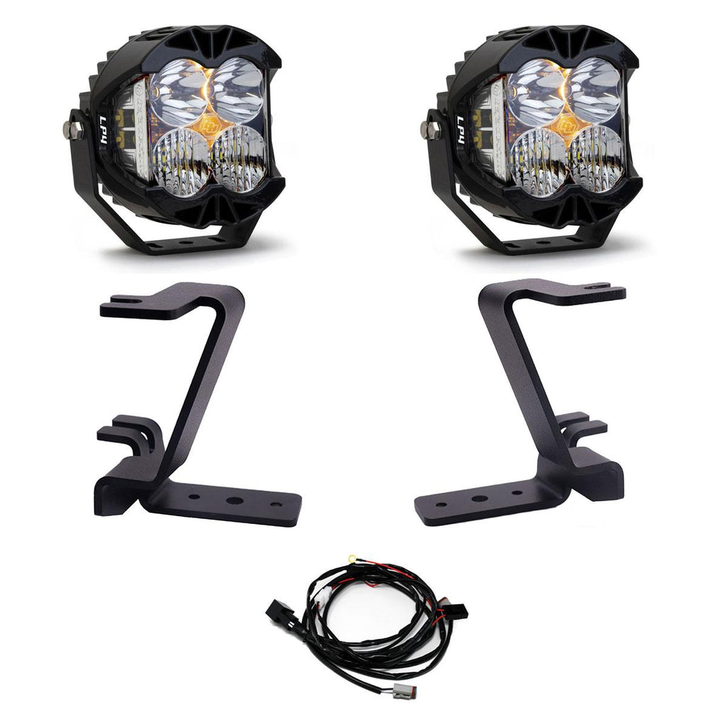 Baja Designs LED Light Kit LP4 A-Pillar Kit 2023-On Ford F-250/350 Super Duty Driving/Combo Clear Toggle Wiring - 448213