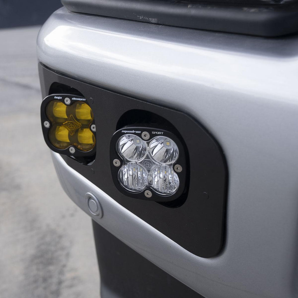 Baja Designs Fog Lights Squadron SAE/Sport Fog Pocket Kit 2023-On Ford F-250/350 Super Duty SAE Fog Amber Toggle Wiring - 448226
