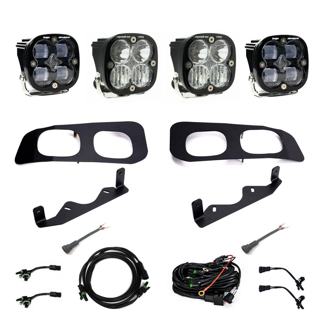 Baja Designs Fog Lights Squadron SAE/Pro Fog Pocket Kit 2023-On Ford F-250/350 Super Duty SAE Fog Clear Toggle Wiring - 448227