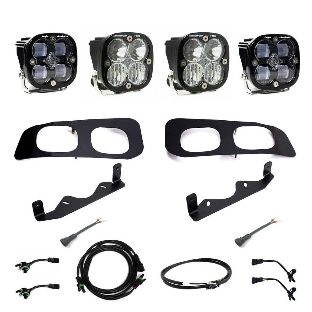 Baja Designs Fog Lights Squadron SAE/Pro Fog Pocket Kit 23-On Ford F-250/350 Super Duty SAE Fog Clear Upfitter Wiring - 448227UP