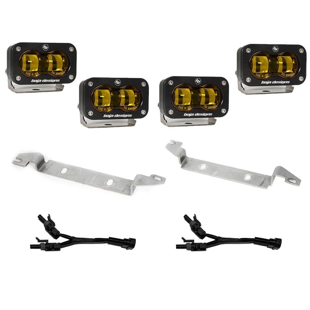 Baja Designs Fog Lights 2024-Present Toyota Tacoma S2 SAE Amber OEM Fog Replacement Kit Baja Designs - 448240