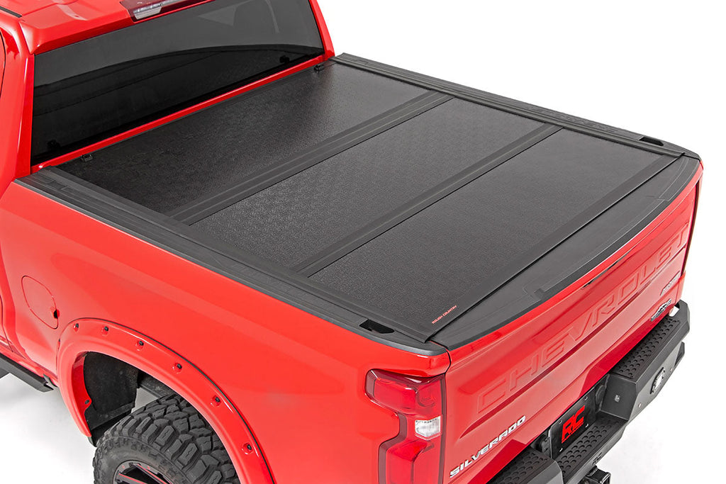 Rough Country Tonneau Covers Low Profile Hard Tri-Fold Tonneau Cover 19-20 1500 5.8 Foot Bed Rough Country - 47120580