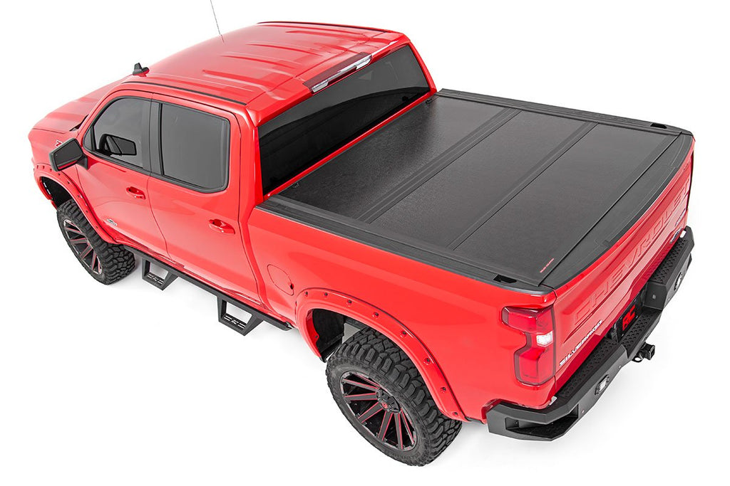 Rough Country Tonneau Covers Low Profile Hard Tri-Fold Tonneau Cover 19-20 1500 5.8 Foot Bed Rough Country - 47120580