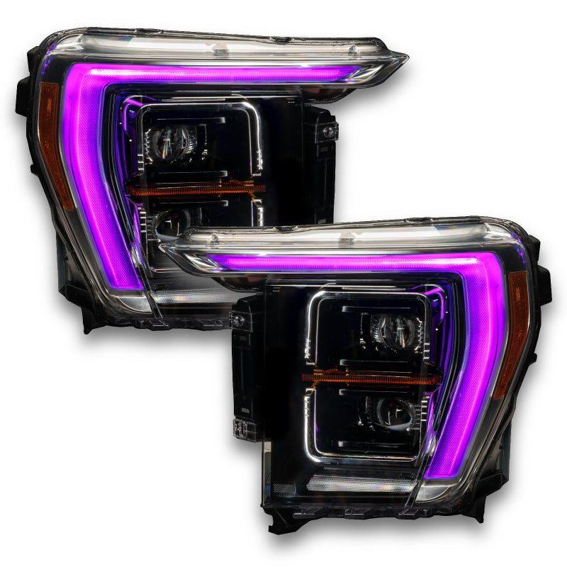 ORACLE Lighting Headlights Oracle 21-22 Ford F-150 ColorSHIFT RGB+W Headlight DRL Upgrade Kit w/ No Controller SEE WARRANTY