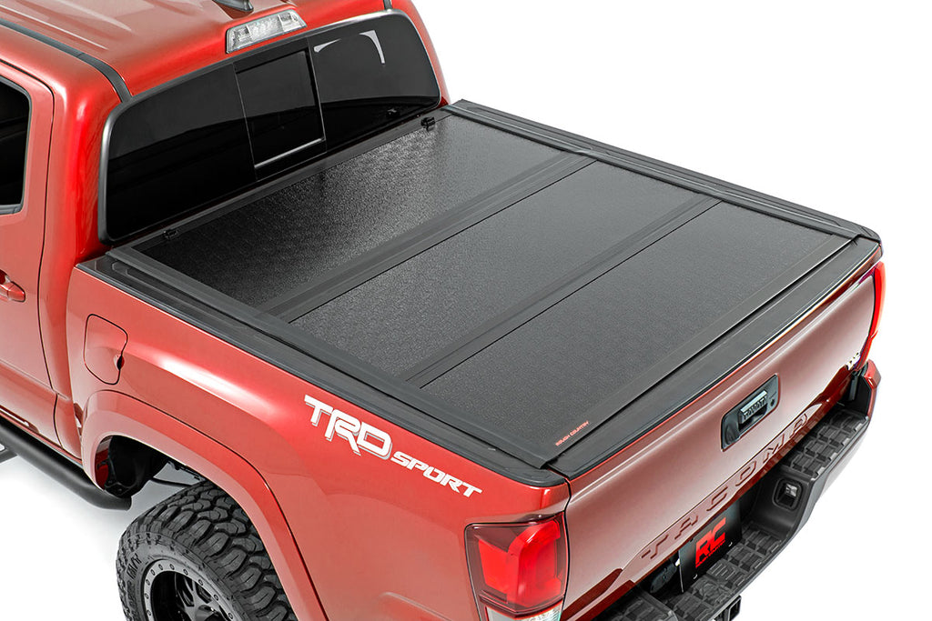 Rough Country Tonneau Covers Tacoma Low Profile Hard Tri-Fold Tonneau Cover 16-20 Tacoma 6 Foot Bed Rough Country - 47420600