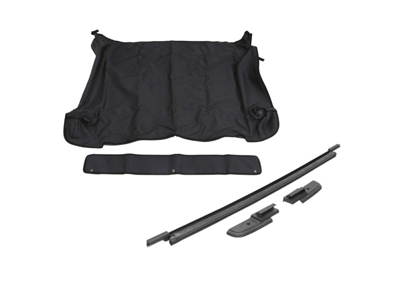 Rampage Soft Tops Rampage 2018-2022 Jeep Wrangler(JL) 4-Door Tonneau Cover w/ Tailgate Bar Kit - Black Diamond