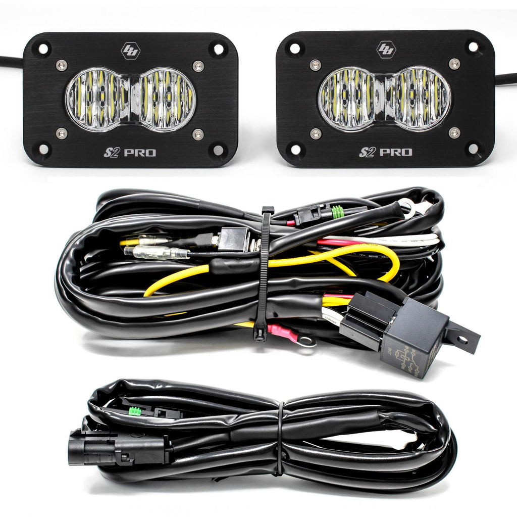 Baja Designs LED Light Pods Flush Mount LED Light Pod Kit Wide Cornering Pair S2 Pro Baja Designs - 487807