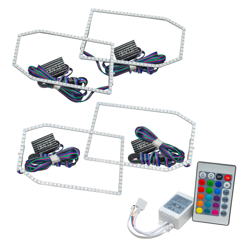 ORACLE Lighting Headlights Oracle Chevy Silverado 14-15 Halo Kit Non-Projector Style - w/ Simple Controller SEE WARRANTY