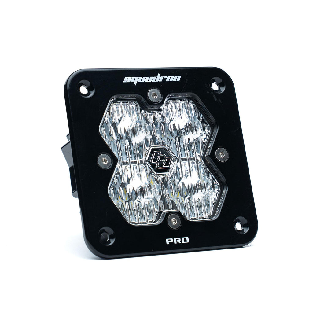 Squadron 2.0 Pro Black Flush Mount LED Auxiliary Light Pod Universal Clear Wide Cornering Baja Designs