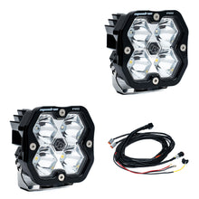 Load image into Gallery viewer, Squadron 2.0 Pro Black LED Auxiliary Light Pod Pair Universal Clear Spot Baja Designs
