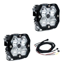 Load image into Gallery viewer, Squadron 2.0 Pro Black LED Auxiliary Light Pod Pair Universal Clear Driving/Combo Baja Designs