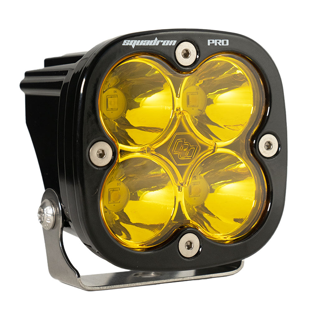 Baja Designs LED Light Pods LED Light Pod Black Amber Lens Spot Pattern Squadron Pro Baja Designs - 490011