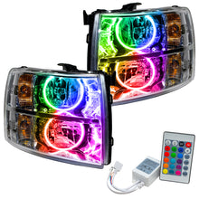 Load image into Gallery viewer, ORACLE Lighting Headlights Oracle 07-13 Chevrolet Silverado SMD HL - Round Style - ColorSHIFT w/ Simple Controller SEE WARRANTY