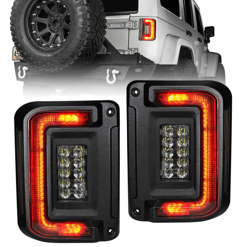 ORACLE Lighting Tail Lights Oracle 07-17 Jeep Wrangler JK Flush Mount LED Tail Lights - Tinted