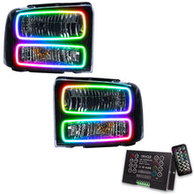 Load image into Gallery viewer, ORACLE Lighting Headlights Oracle 05-07 Ford F-250/350 SMD HL - Black - ColorSHIFT w/ 2.0 Controller SEE WARRANTY