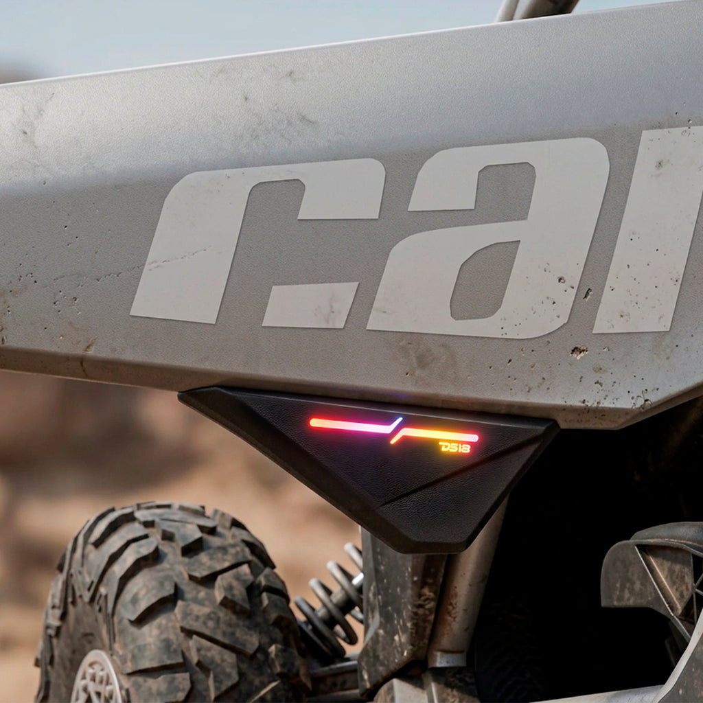 Can-Am Maverick X3 Door Speaker Panels Loaded with NXL-IQ 6.5" 2-Way Coaxial Marine Speakers and Digital LED Badge