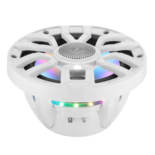 Load image into Gallery viewer, NXL 7.7” 2-Way Coaxial Marine Speaker with Bullet Tweeter, Digital LED Lights &amp; White Deck LED | 175W RMS 4-Ohm