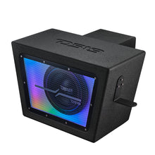 Load image into Gallery viewer, Polaris RZR PRO/XP 10" Bandpass Subwoofer Enclosure for Rear Cargo Box with Digital LED Lights | EXL-X10.2D Preloaded