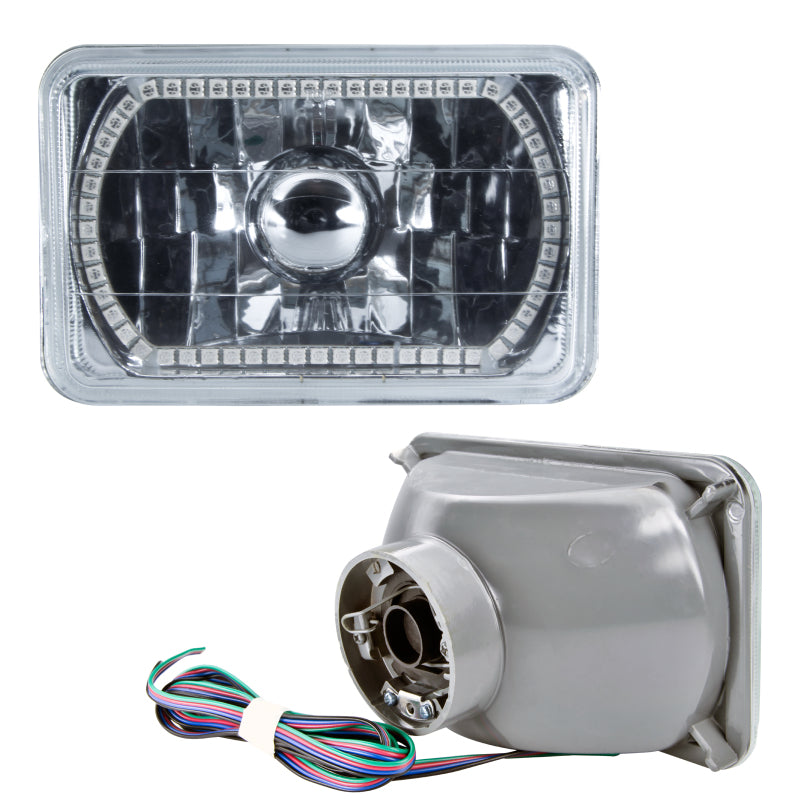 ORACLE Lighting Headlights Oracle Pre-Installed Lights 4x6 IN. Sealed Beam - ColorSHIFT Halo SEE WARRANTY