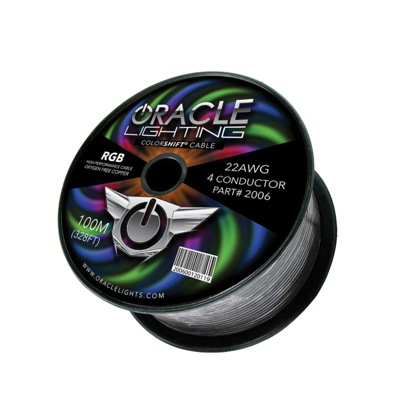 ORACLE Lighting Light Accessories and Wiring Oracle 22AWG 4 Conductor RGB Installation Wire 100M (328ft) Spool - RGB SEE WARRANTY