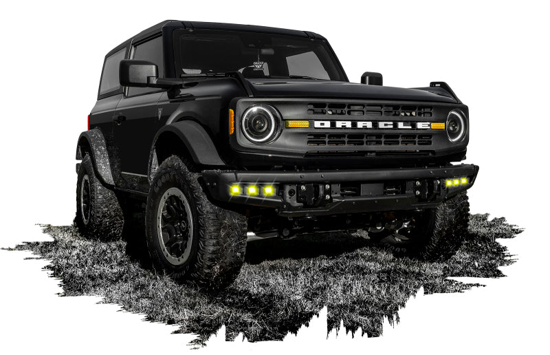 ORACLE Lighting Fog Lights ORACLE Lighting 21-22 Ford Bronco Triple LED Fog Light Kit for Steel Bumper - Yellow SEE WARRANTY