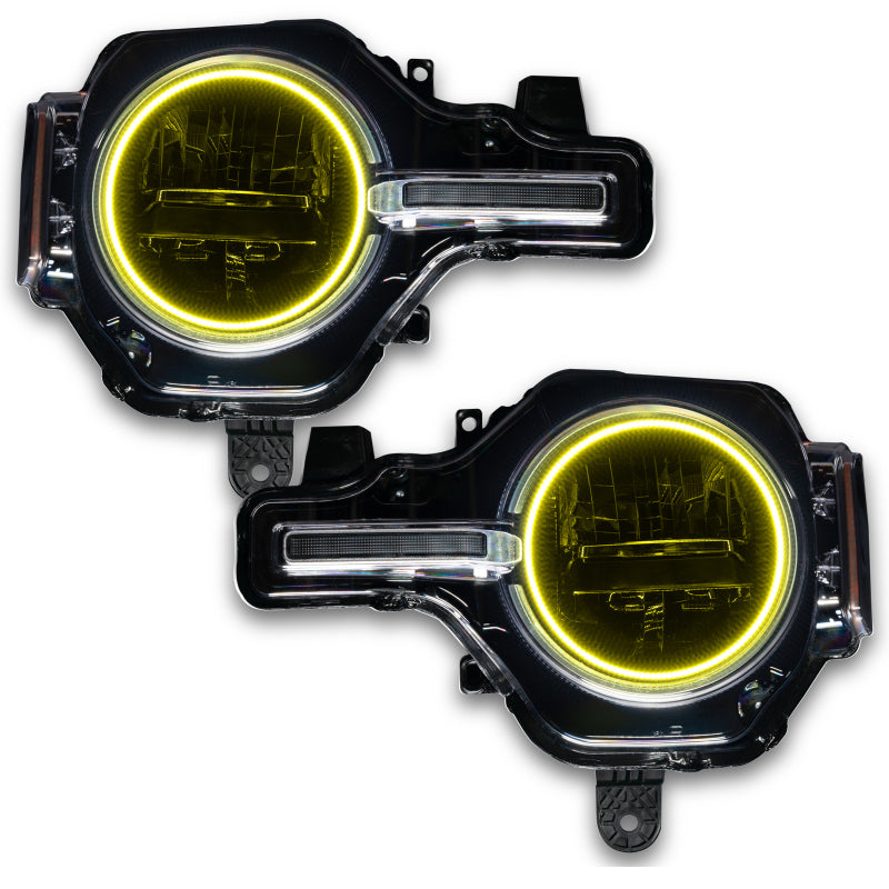 ORACLE Lighting Headlights Oracle 2021 Ford Bronco Base Headlight LED Halo Kit - ColorSHIFT - w/ Simple Controller SEE WARRANTY