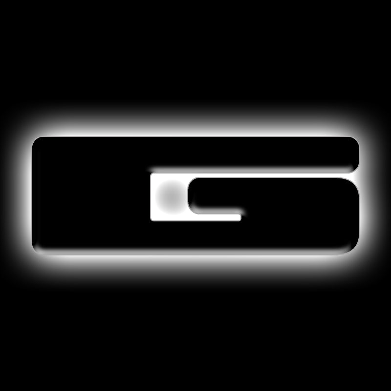 ORACLE Lighting Light Accessories and Wiring ORACLE Lighting Universal Illuminated LED Letter Badges - Matte Blk Surface Finish - G SEE WARRANTY