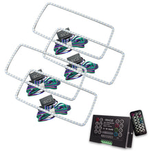 Load image into Gallery viewer, ORACLE Lighting Headlights Oracle GMC Sierra 07-13 Halo Kit (New Square Ring Design) - ColorSHIFT w/ 2.0 Cntrl SEE WARRANTY