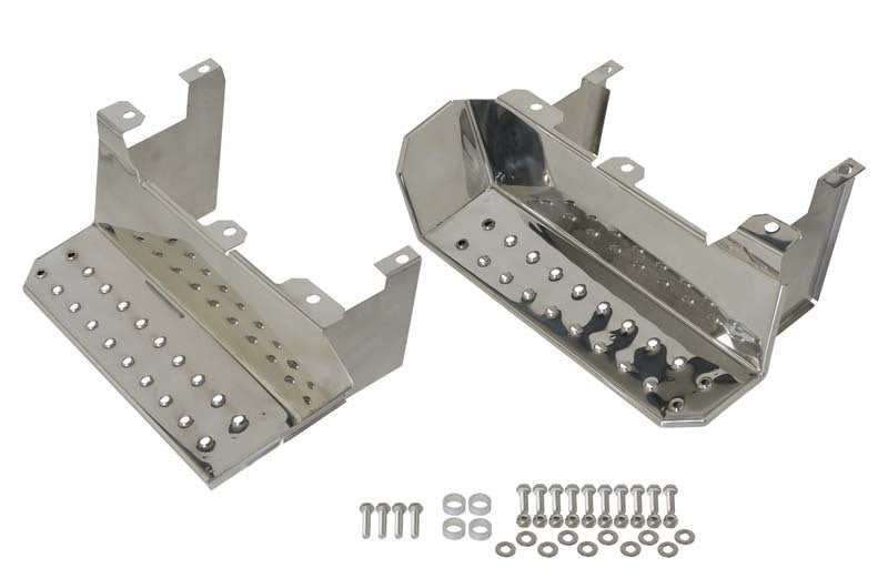 Kentrol Steps Kentrol 76-95 Jeep CJ7 Wrangler YJ Side Steps Pair - Polished Silver