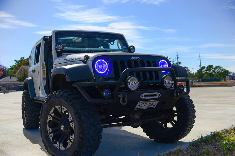 ORACLE Lighting Headlights Oracle 07-16 Jeep Wrangler JK SMD HL - ColorSHIFT w/ BC1 Controller SEE WARRANTY