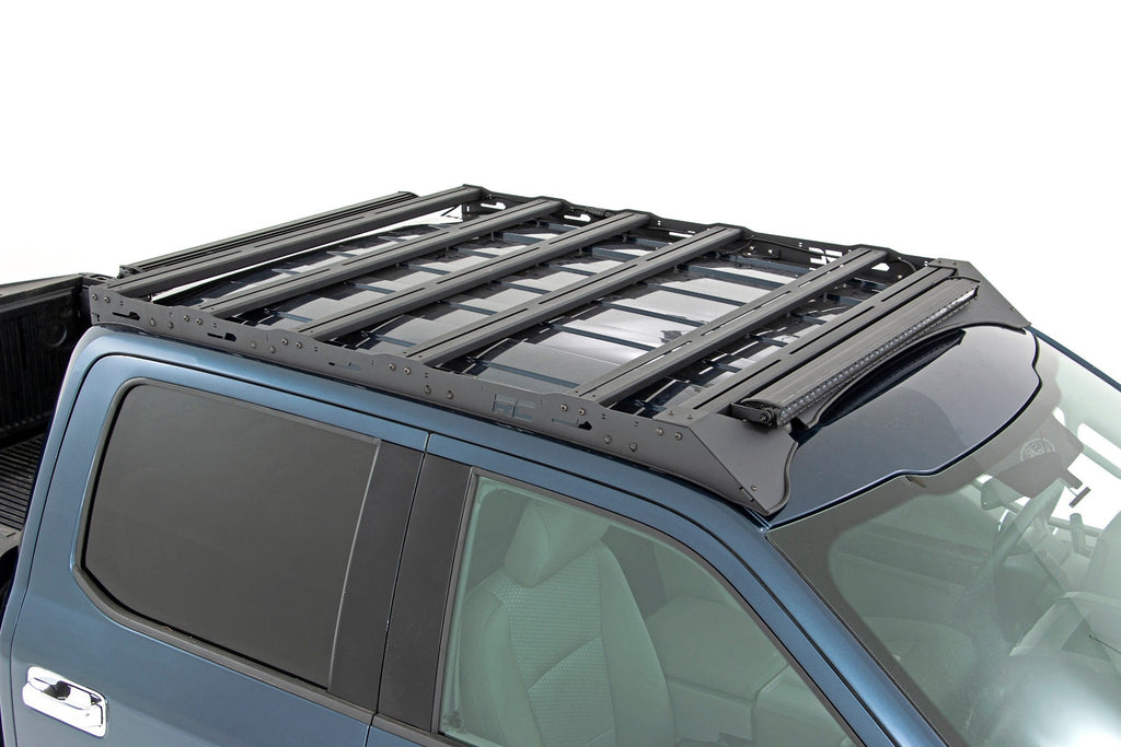 Rough Country Roof Rack Ford Roof Rack System w/Front Facing 40 Inch Single Row Black Series LED Light Bar 15-18 Ford F-150 2WD/4WD Rough Country - 51021